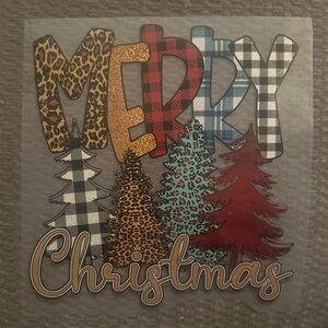 DTF Transfer Merry Christmas Set of 3
